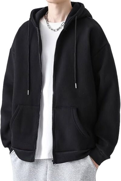 XL パーカー メンズ スウェットシャツ メンズ パーカー 長袖 秋服 ゆったり フード付 かっこいい ジップアップコート