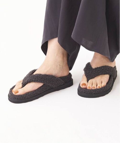 Plage【CAMINANDO/カミナンド】SHEARING THONG SLIDES サンダル ブラック36