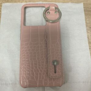 Xiaomi13T 13TPro ケース ショルダー リングベルト ピンククロコ柄 スマホケース