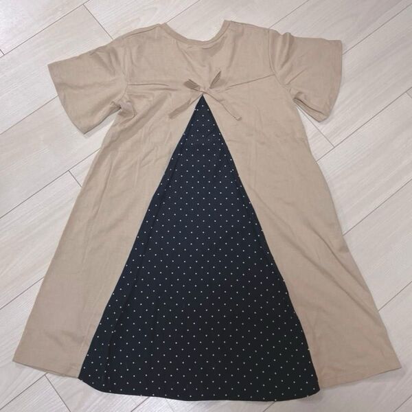 アプレレクール Tシャツワンピース 背中切り替え