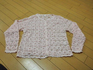 LEMONTREEのＭサイズ★綿１００の手編みカーディガン