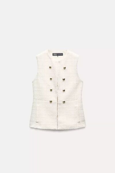 ZARA ロング テクスチャー ベスト