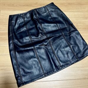 gu レザースカート レザータイトスカート 新品 ブラック 黒