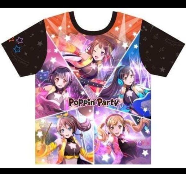 バンドリ ポピパ フルグラフィックTシャツ