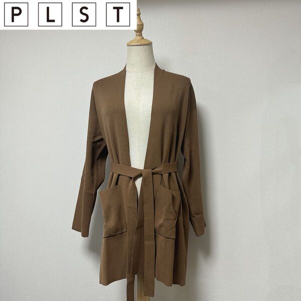 PLST プラステ ハイツイストレーヨンナイロンコーディガン