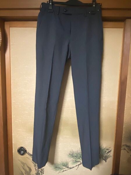 UNIQLO ユニクロ 感動パンツ スラックス ウールライク ポリエステル レーヨン メンズ 70cm 76cm ダークグレー