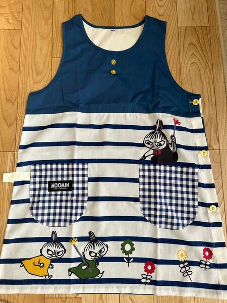 新作新品リトルミィmoominエプロン 保育士M-L