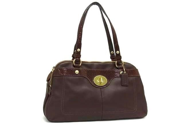 COACH コーチ トートバッグ ハンドバッグ 肩掛け レザー ブラウン系