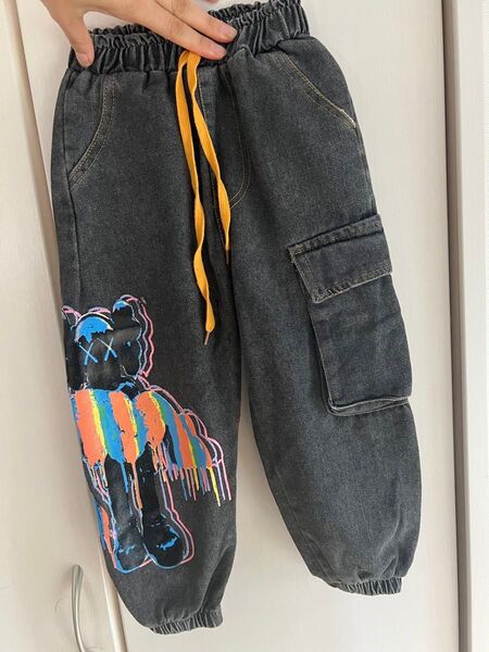 カラフルグラフィックデニムパンツ 100cm