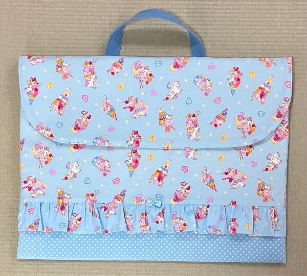 防災頭巾カバー 背もたれ型 ハンドメイド ユニコーン