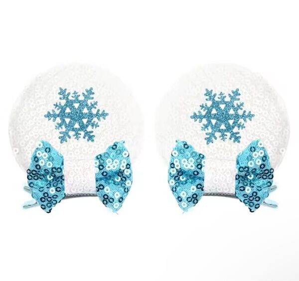 【新品】ディズニー・アナ雪エルサ柄スパンコールヘアピン アクセサリーハロウィン