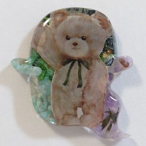 くまちゃん大きいお化け形かわいいネックレス くまネックレス くまアクセサリー くまちゃん レジンくま クマ
