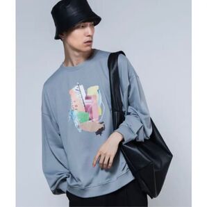 グラフィックアートビッグシルエットスウェット スウェット M
