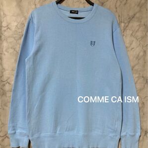 美品 COMME CA ISM スウェット クルーネック トレーナー ブルー 長袖