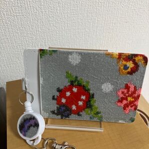 定期入れリール付きデコパージュ てんとう虫