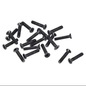 プラスねじファスナー フラットヘッドネジ M2.5 x 12mm ブラック
