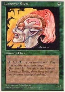 010350-002 4E/4ED ラノワールのエルフ/Llanowar Elves 英1枚