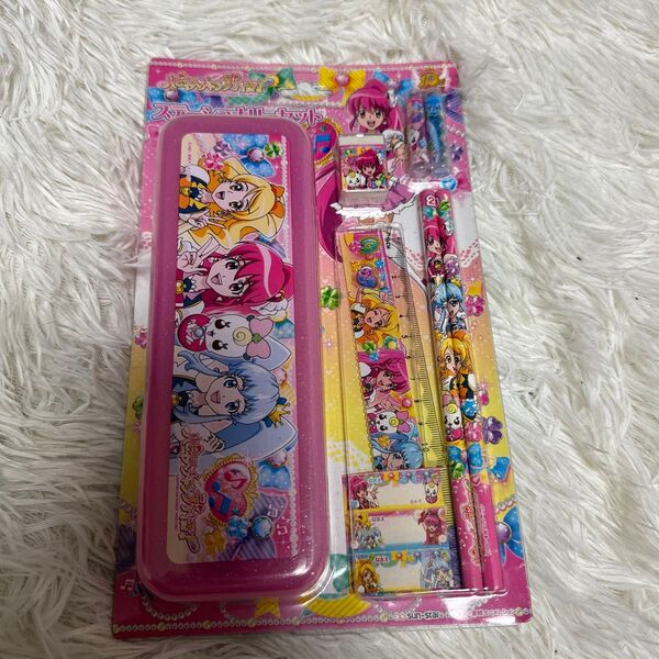 ハピネスチャージプリキュア ステーショナリーセット 10th ペンケース えんぴつ キャップ 定規 消しゴム なまえシール