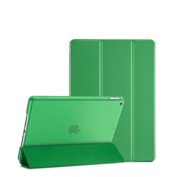 iPad 9/8/7 iPadケース 10.2インチ対応 三つ折り グリーン 緑色