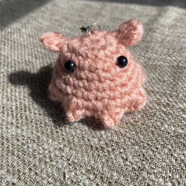 メンダコ めんだこ ストラップ キーホルダー あみぐるみ 編みぐるみ 手作り ハンドメイド 水族館 たこ タコ 天使 プレゼント
