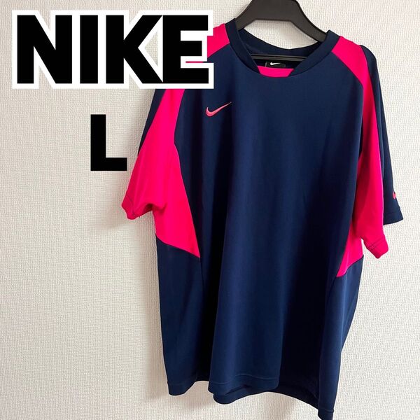 半袖Tシャツ 半袖 ナイキ NIKE ランニング トップス Tシャツ シャツ 紺 ネイビー ピンク ジャージ