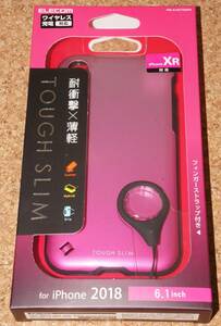 ★新品★ELECOM iPhone XR TOUGH SLIM2 耐衝撃×薄軽 ピンク