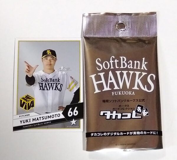 松本 裕樹 投手 タカコレカード ソフトバンクホークス
