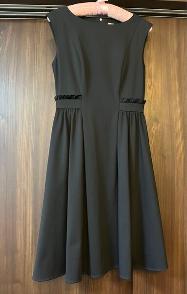 M-premier BLACK ネイビー ノースリーブワンピース フォーマル 34サイズ