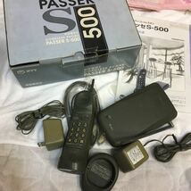 【NTT・PASSER S 500】ハンディコードレス 技術基準適合認定品 元箱 取説付き ジャンク1996年 レトロ グレー 懐古 電話 【19/10 B-3】_画像1