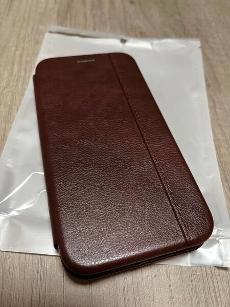 iPhone13 スマホケース 手帳型 ブラウン 新品