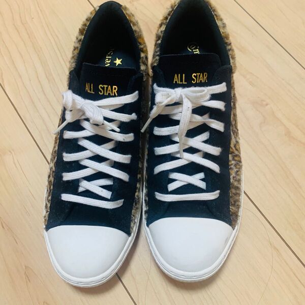 CONVERSE オールスター ヒョウ柄 本革 限定品美品 25cm スニーカー