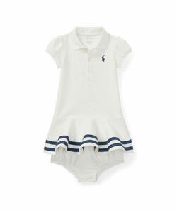  new goods tag not yet arrived Ralph Lauren Ralph Lauren cotton 100 Polo dress &bruma- size 18M white, blue regular price,8.900+ tax 