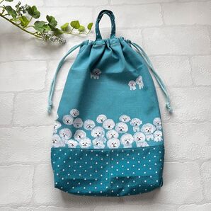 ハンドメイド*上履き袋《ビションフリーゼ》