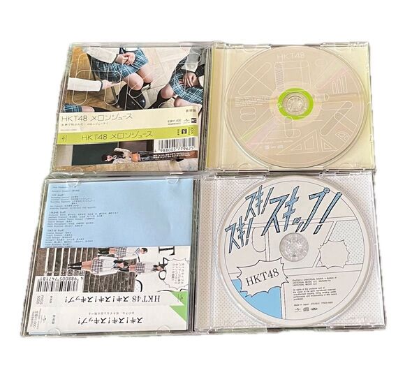 HKT48 メロンジュース/スキ!スキ!スキップ! 劇場版 2枚セット中古 CD キズあり