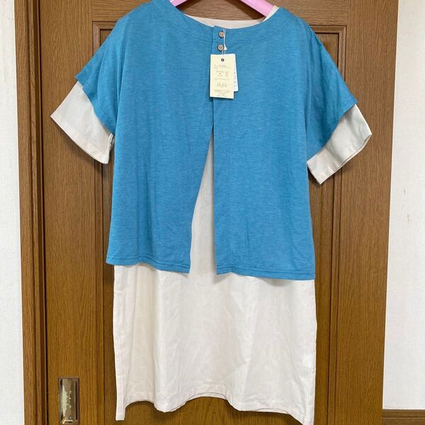 生成色半袖ワンピース アウターセット サイズ LL 新品 未使用品