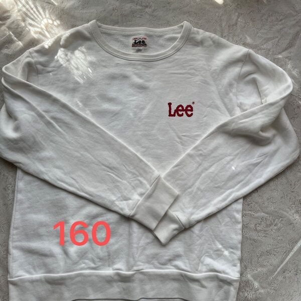 160 Lee トレーナー長袖 LEE リー 白トレーナー キッズリー