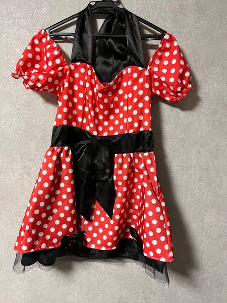 【値下げ】フリル りぼん ワンピース オフショルダー ミニスカート コスプレ コスチューム ハロウィン 仮装
