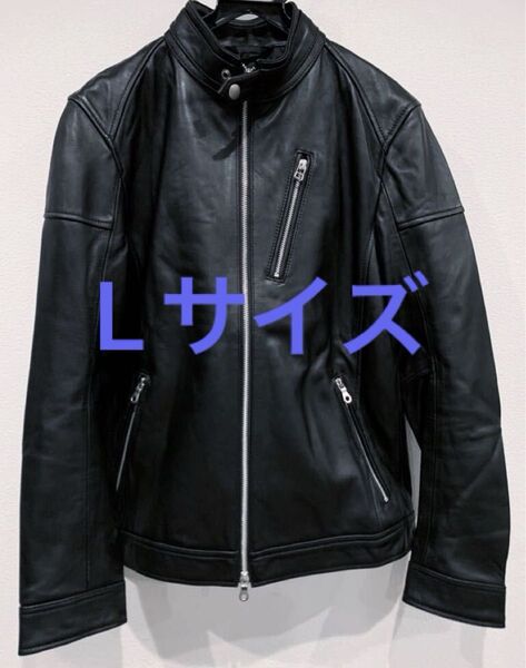 ◎人気Lサイズ【 Rattle Trap by men's bigi 】羊革 ラムレザー シングルライダースジャケット 黒