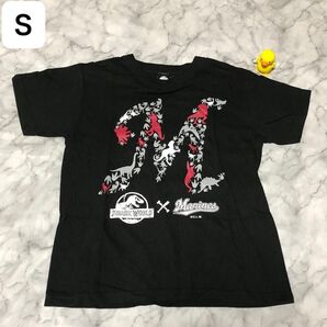 千葉ロッテマリーンズ JURASSIC WORLD コラボデザインTシャツ Sサイズ 古着