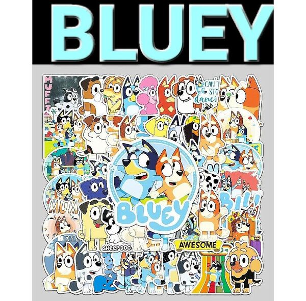 (44)B 50枚セット BLUEY ブルーイ 防水 ステッカー シール