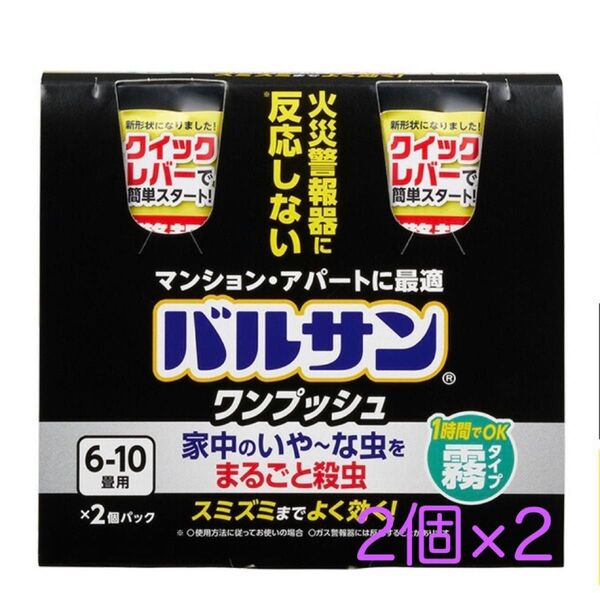 バルサン ワンプッシュ 霧タイプ いや〜な虫 6-10畳 2個×2
