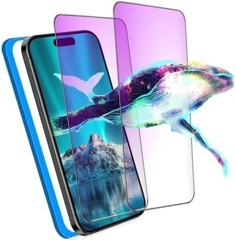 iPhone15Pro ガラスフィルム 液晶保護 フィルム ブルーライト 2枚