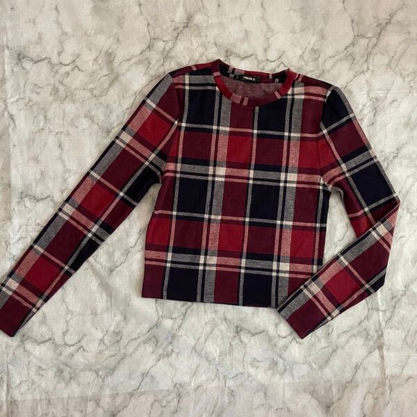 FOREVER21チェック柄長袖カットソー