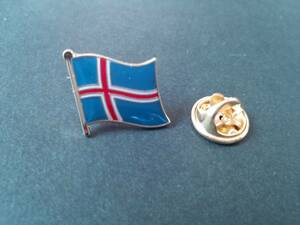 （管理番号ZP1195）国旗のピンズ１個「アイスランド」