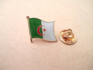 （管理番号ZP1002）国旗のピンズ１個「アルジェリア」