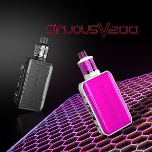 人気　 WISMEC SINUOUS V200【正規品】200W TC MOD KIT ブラック+レッド　アトマイザー付き　新品　BOX