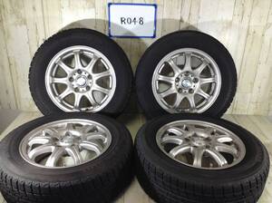 R048　タイヤホイール　4本セット　LAYEA　5H　195/65R15　6J　Offset +43 PCD114.3/5H　スタッドレスタイヤ　YOKOHAMA　ICEGUARD