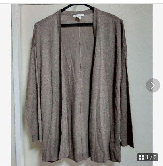 長袖 カーディガン モカブラウン H&M