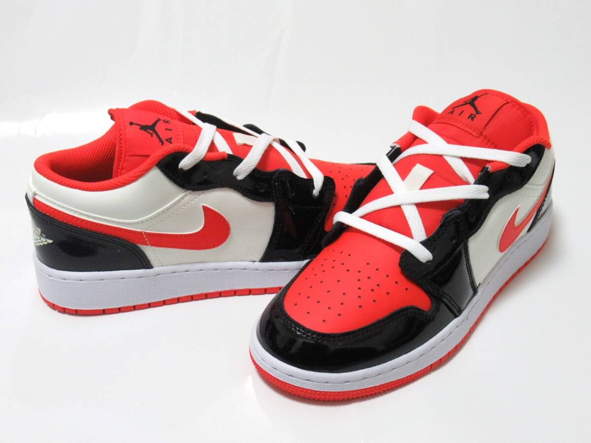AIR JORDAN 1 LOW SE GS 白 黒 オレンジ 23cm エアジョーダン1 ロー ジュニア レディース チームオレンジ ブラック DV1335-800
