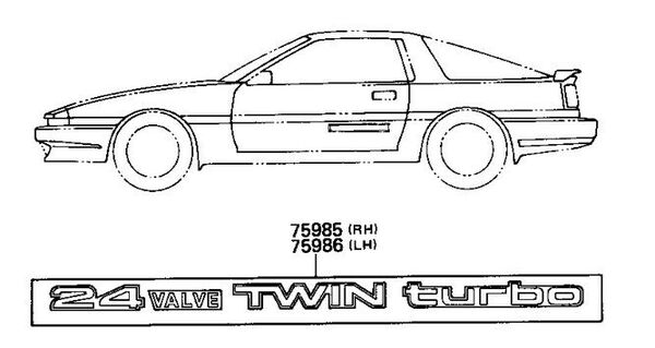 24valve Twin Turbo 70スープラ サイドステッカー